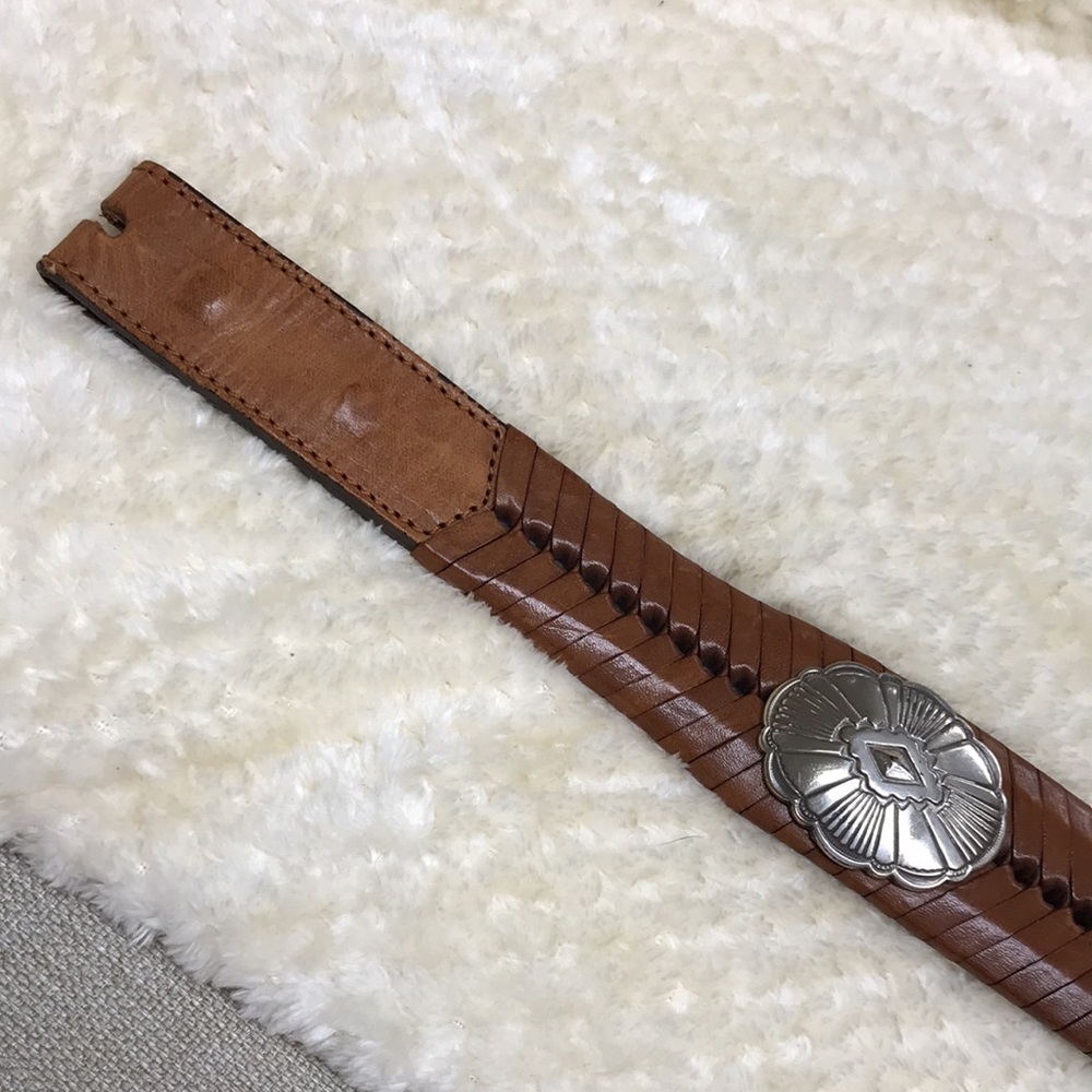 Vintage Western Leather Belt - Picture 7 of 9